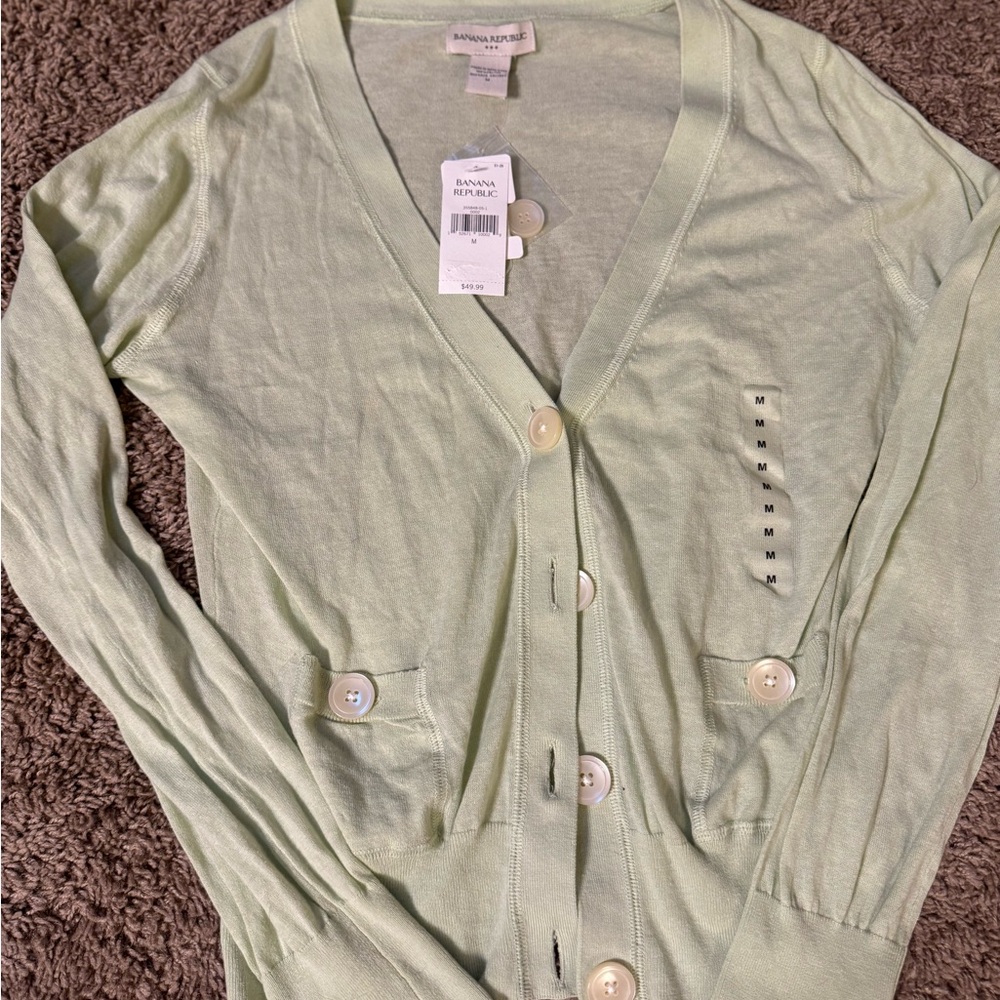 Banana Republic Women's Mint Cardigan Sweater